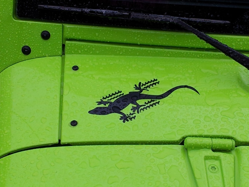 2-Jeep Gecko Wrangler Rubicon CJ TJ YJ JK XJ Vinyl Sticker Decal