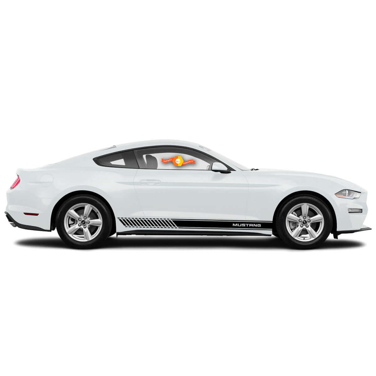 Racing Style Side Stripes Vinyl Decals for Musclecar Mustang 2005-2020