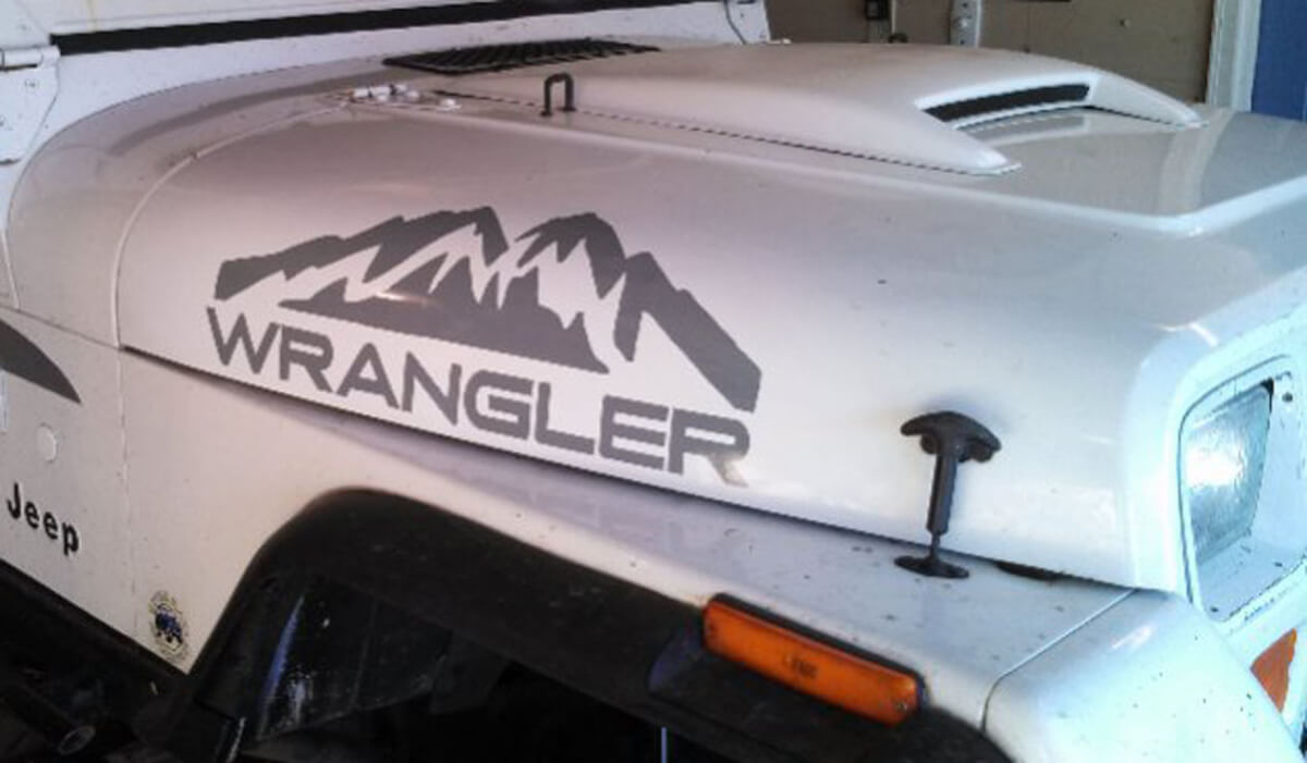 2 Jeep Wrangler Rubicon MOUNTAINS CJ TJ YJ JK XJ Vinyl Sticker#2