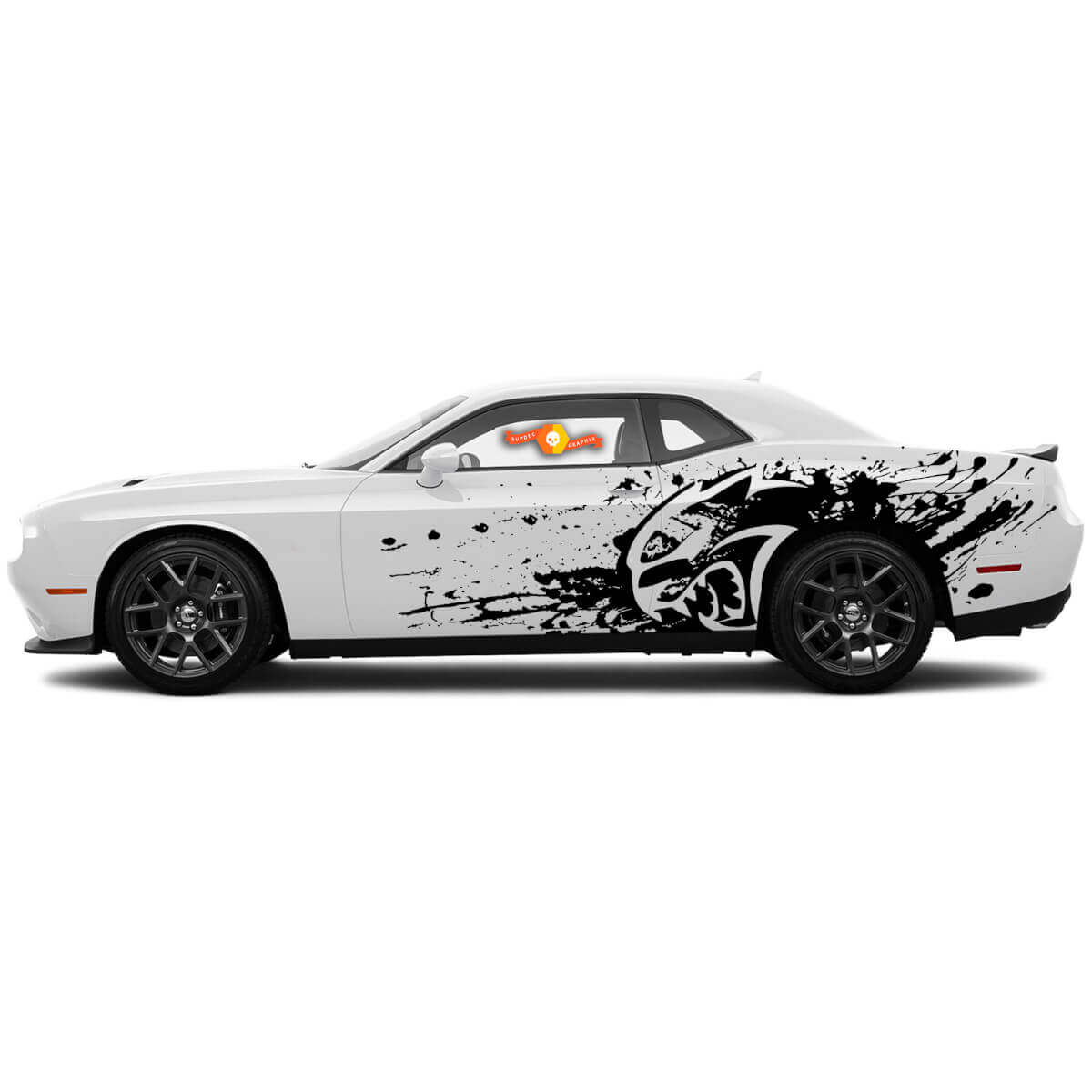 Hellcat Splash Craphic Side Vinyl Decal Kit for Dodge Challenger
