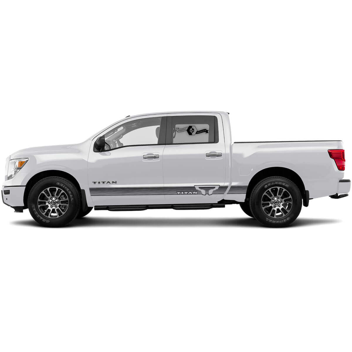 Mirage Side Door Stripes Vinyl Decals Kit for Nissan Titan