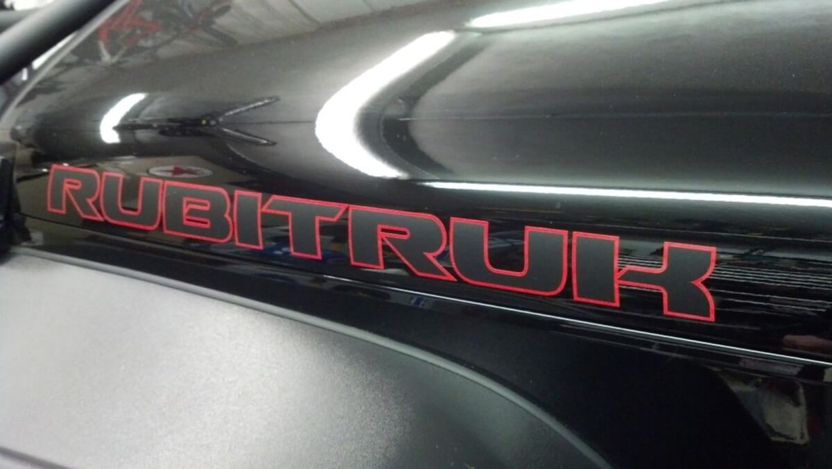 2 Rubitruk Wrangler Rubicon Jeep CJ TJ YK JK Vinyl Sticker Decal
