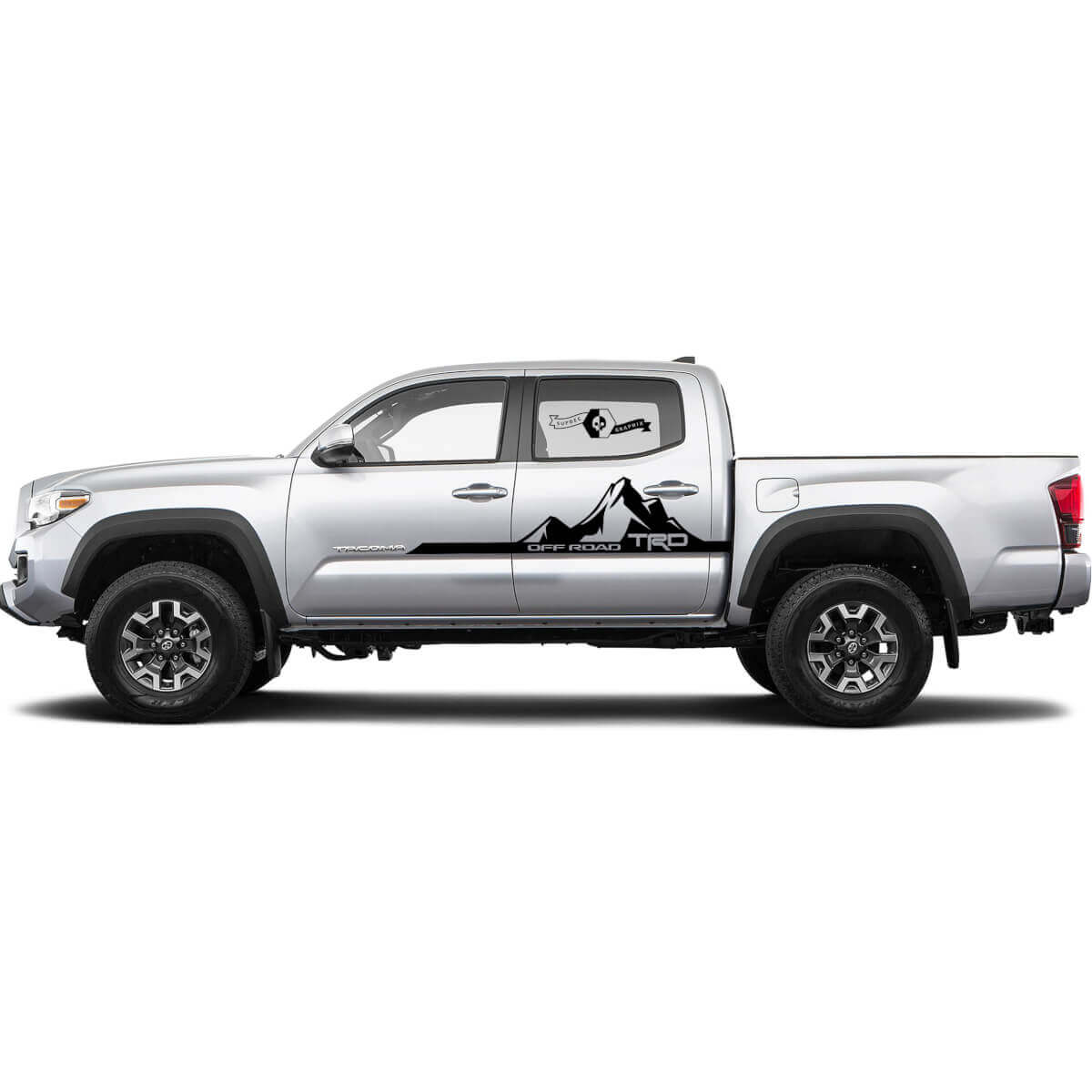 TRD off road Mountains Doors BedSide Side Vinyl Stickers Decal fit to Toyota Tacoma Tundra all years
