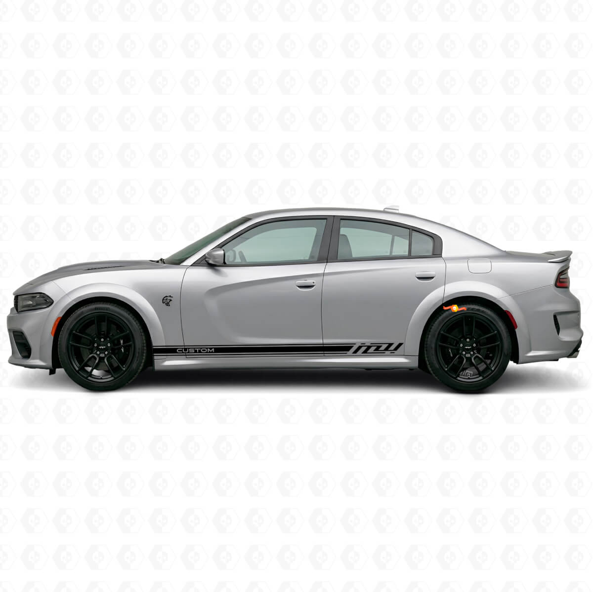 Racing Custom Side Stripes Vinyl Decal for Dodge Charger Electric 