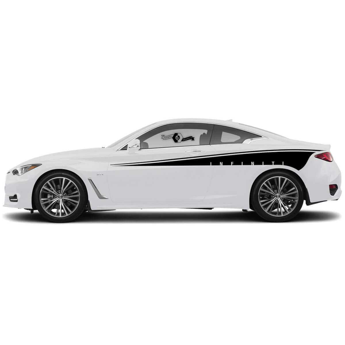 Kit Porte Accent Top Body Teardrop Bande Latérale Autocollant Bande pour INFINITI Q50 Q60
