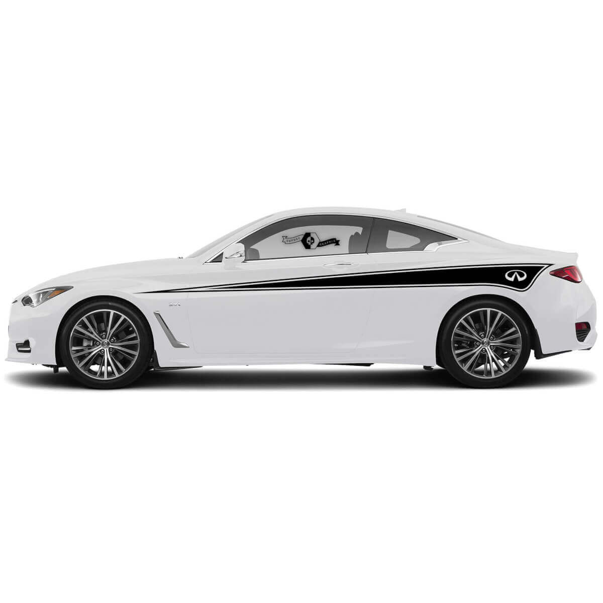 Kit Porte Accent Haut Corps Larme Bande Garniture Côté Autocollant Décalcomanie Bande pour INFINITI Q50 Q60
