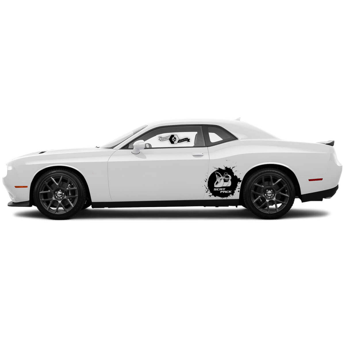 2 Side Dodge Challenger Scat Pack Side Vinyl Decals Graphics Sticker
