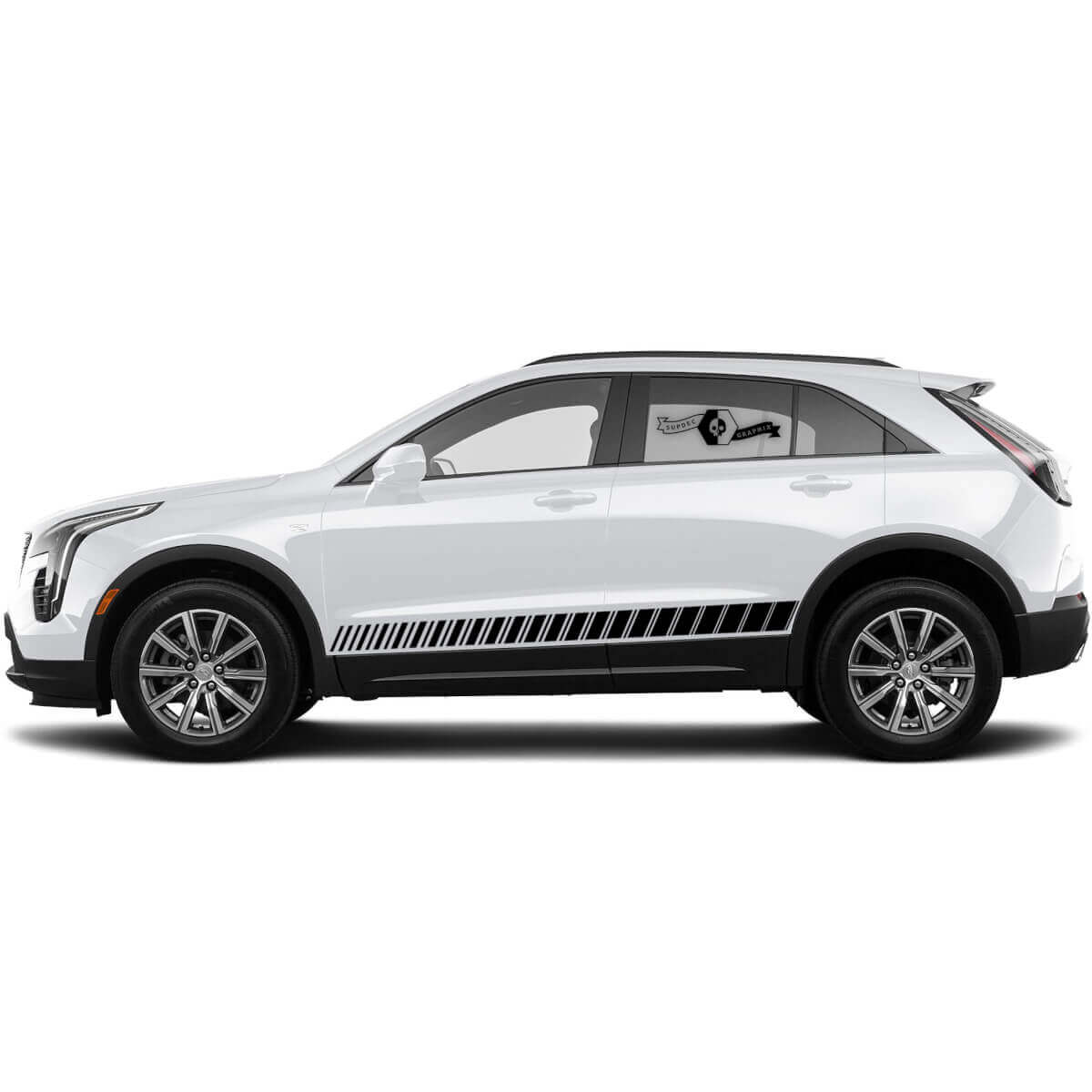 2 Nya Decal Rocker Panel Sticker Lines Split Lines Classic Stripe för Cadillac XT4
