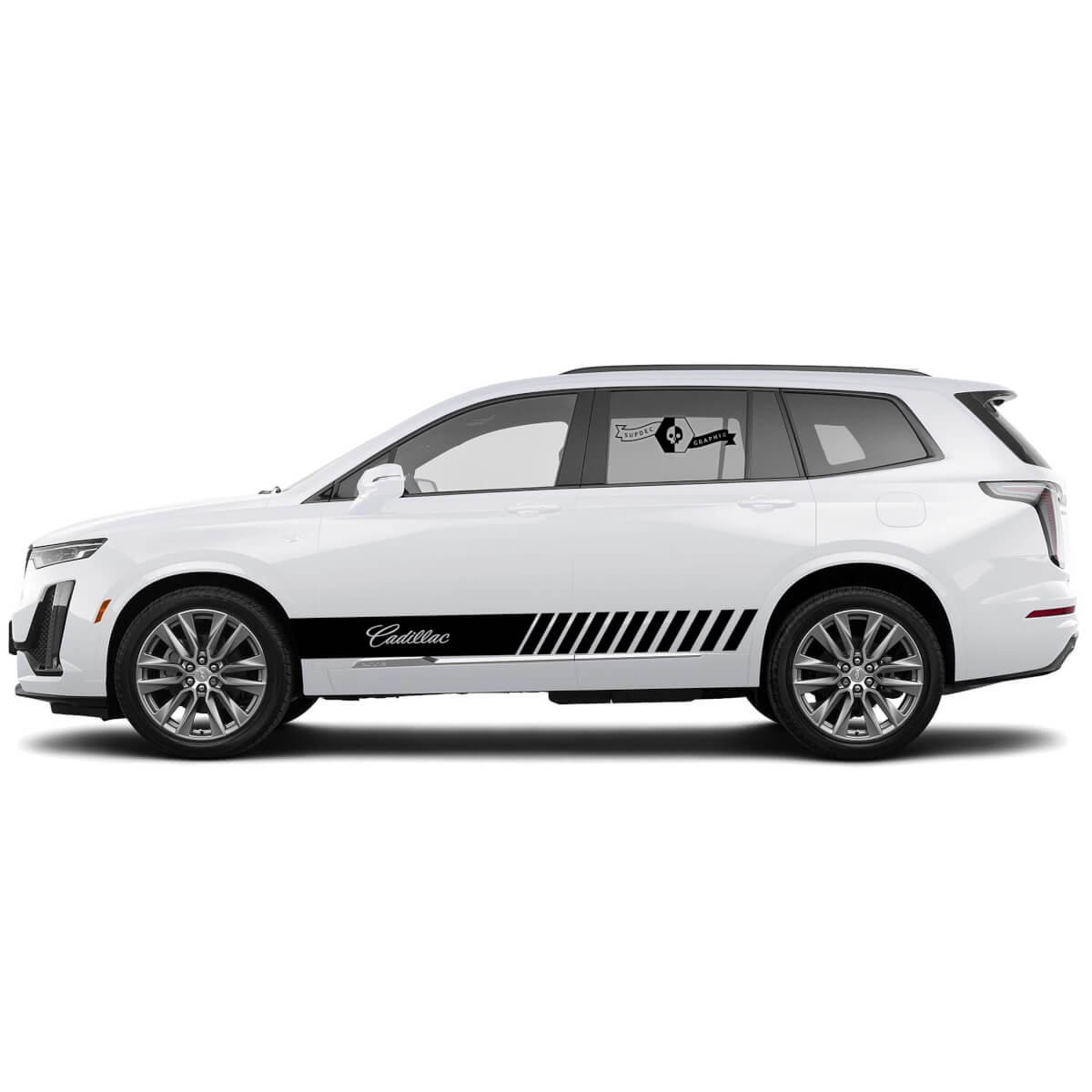 2 New Decal Doors Classic Sticker Lines Classic Stripe for Cadillac XT6
