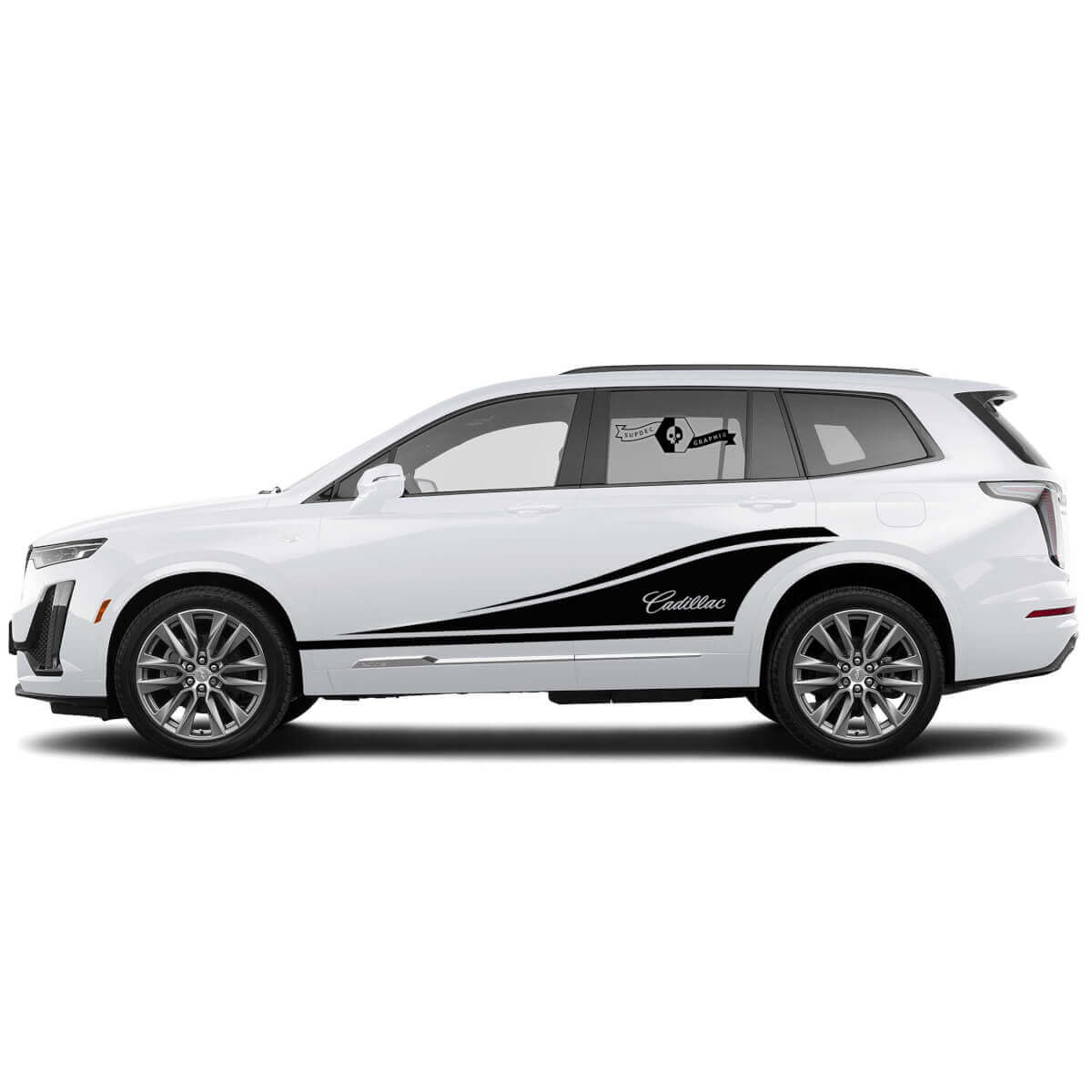 2 Nganyil Door Classic Sticker Stripe Binary Wide wi Cadillac XT6
