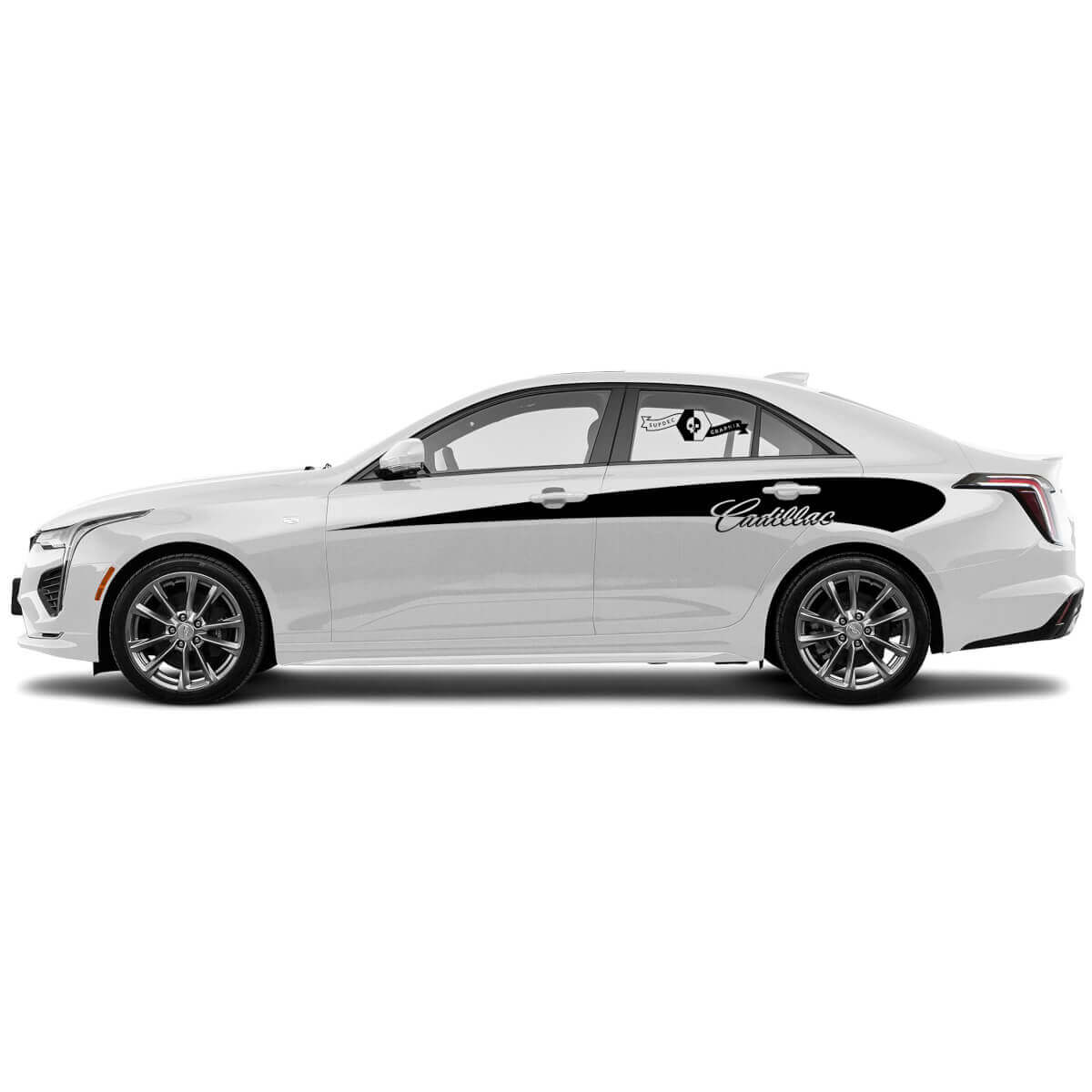 2 Niu Decal Sticker Stylish Up Doors Accent Side Wrap vinyl Decal for Cadillac CT4
