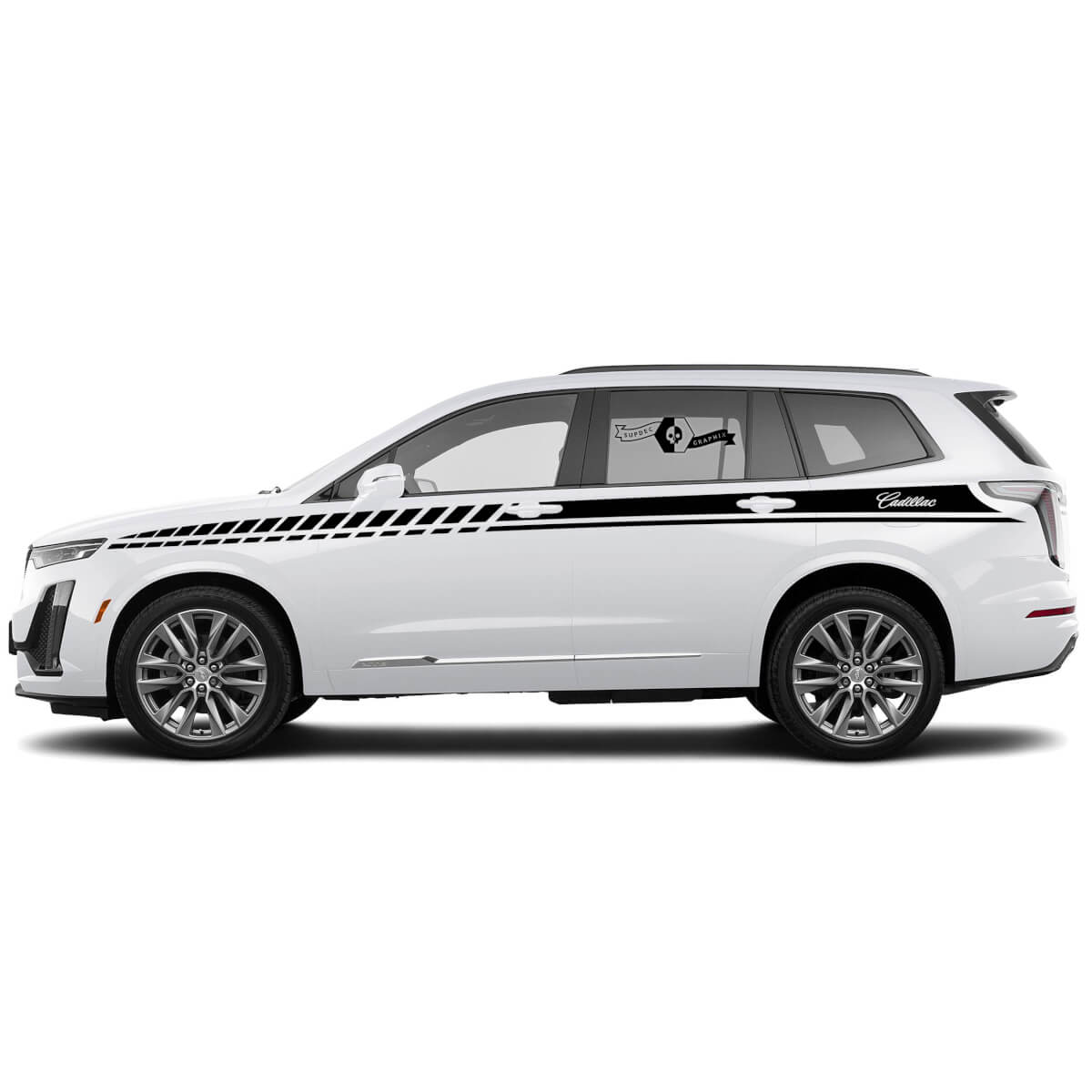 2 New Decal Sticker Doors Up Accent  Lines Wrap vinyl Decal for Cadillac XT6
