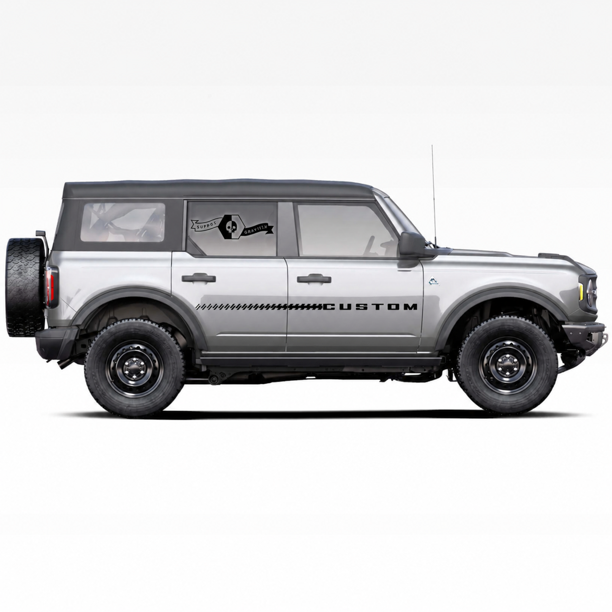 CUSTOM Staggered Dash Stripes Door Vinyl Decal Sticker for Ford Bronco 2021