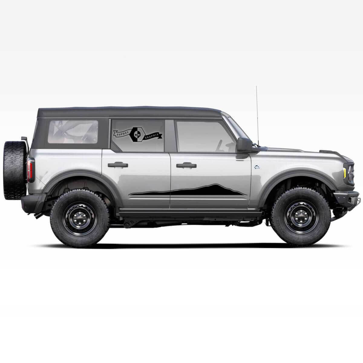 Mountains Outline Side Stripes Vinyl Decal for Musclecar horse 2021 