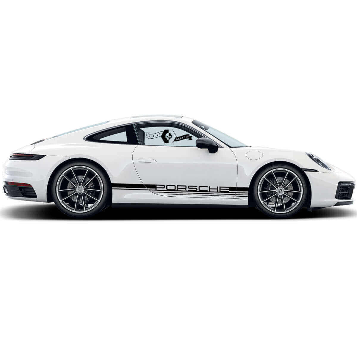 Classic Straight Side Stripe Vinyl Decal Kit for Porsche 911