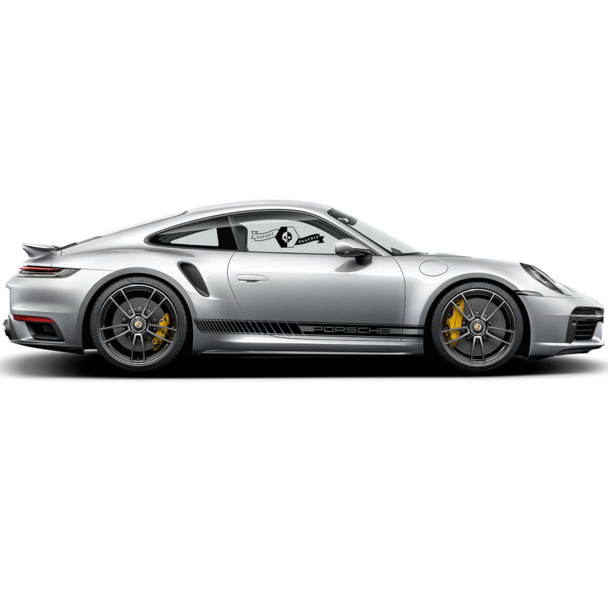 2 Porsche 911 Porsche Modern centre Carrera Classic Side Stripes Doors Kit Decal Sticker
