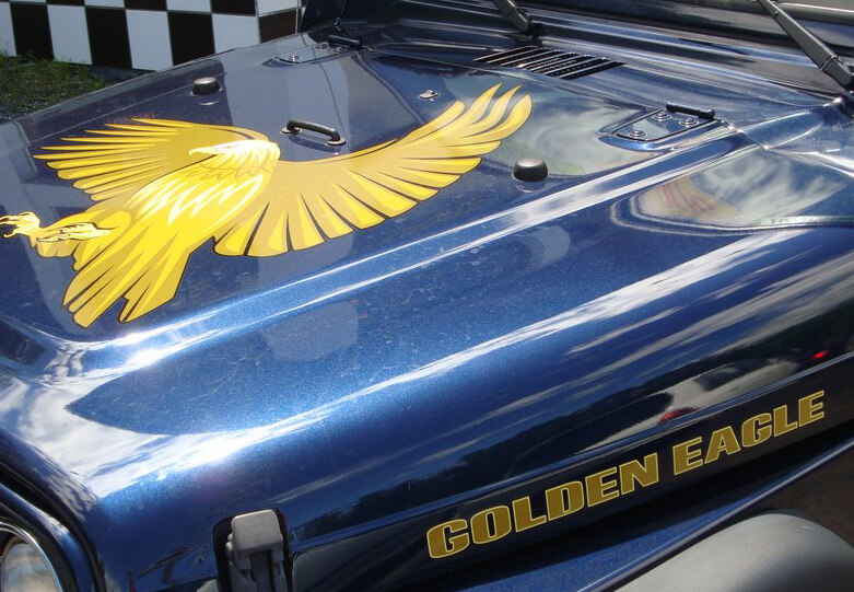 Golden Eagle Hood and Side Vinyl Decal Kit for Jeep Wrangler