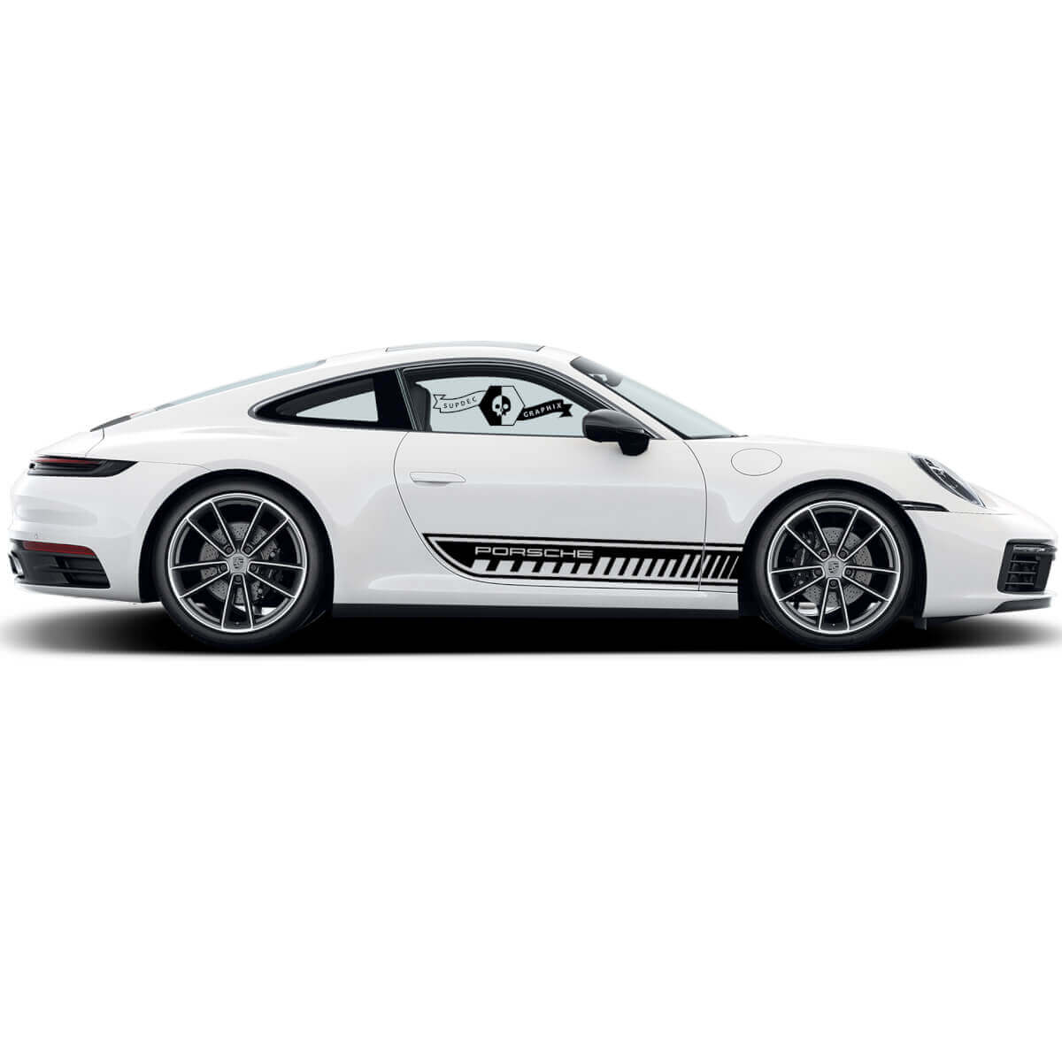 2 Porsche 911 Porsche Carrera Rocker Panel Side Stripes Doors Trim Kit Decal Sticker
