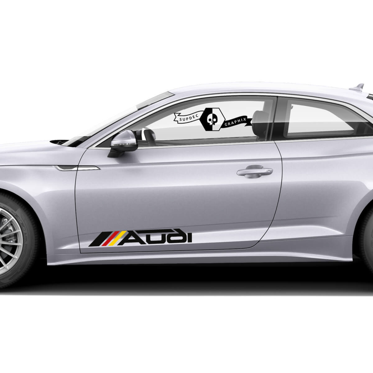 2 Racing Audi Sport Car Sticker Decal vinyl Colour
