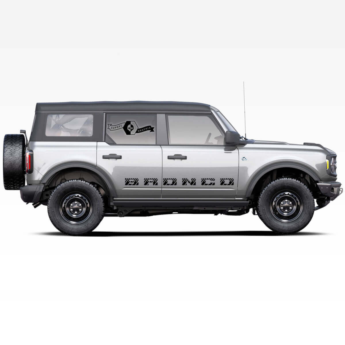 2 Bronco Logo Side Doors Decals Stickers for Ford Bronco 2021
