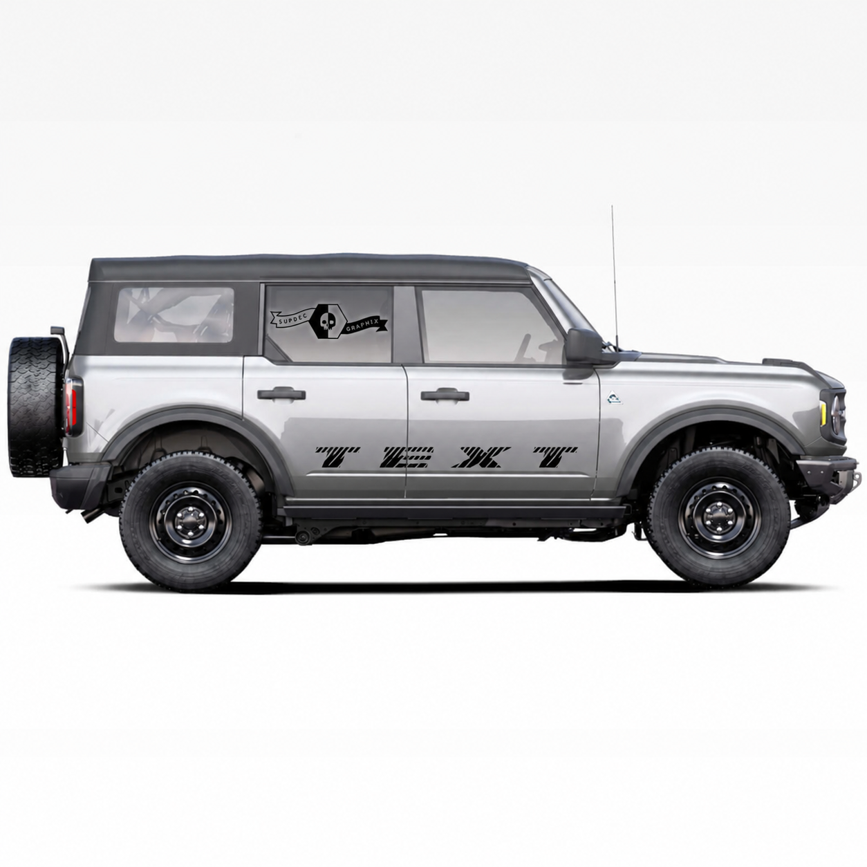 Custom Text Side Door Decals Stickers Set Of 2 for Musclecar horse 2021
