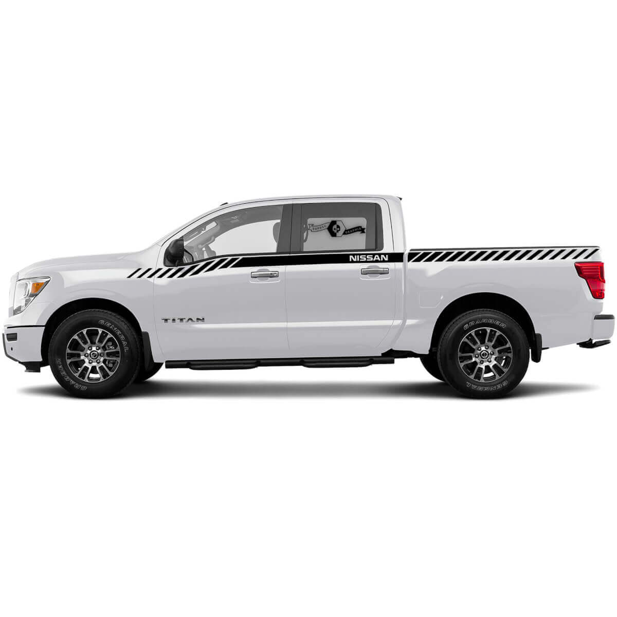 2 Nissan Titan Accent Body Up Line Logo Vinyl Decal Sticker Graphic Side Stripe Doors
