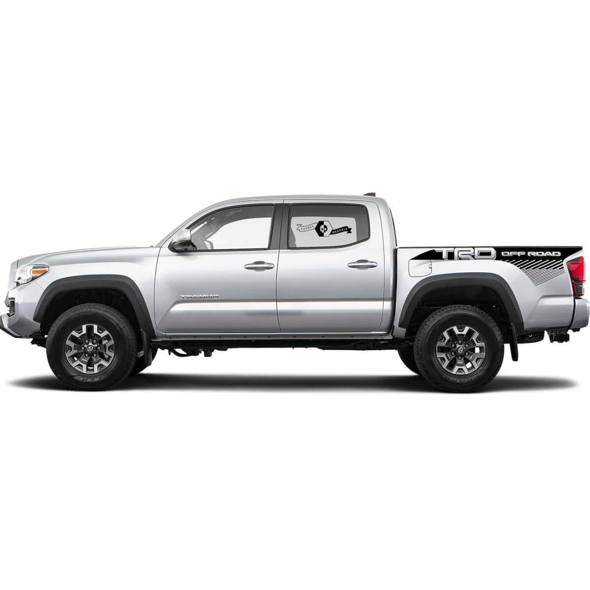 2 Decal sticker kit For Toyota Trd Off-Road Tacoma Slit Lines Bed Side Decal Sticker Graphic
