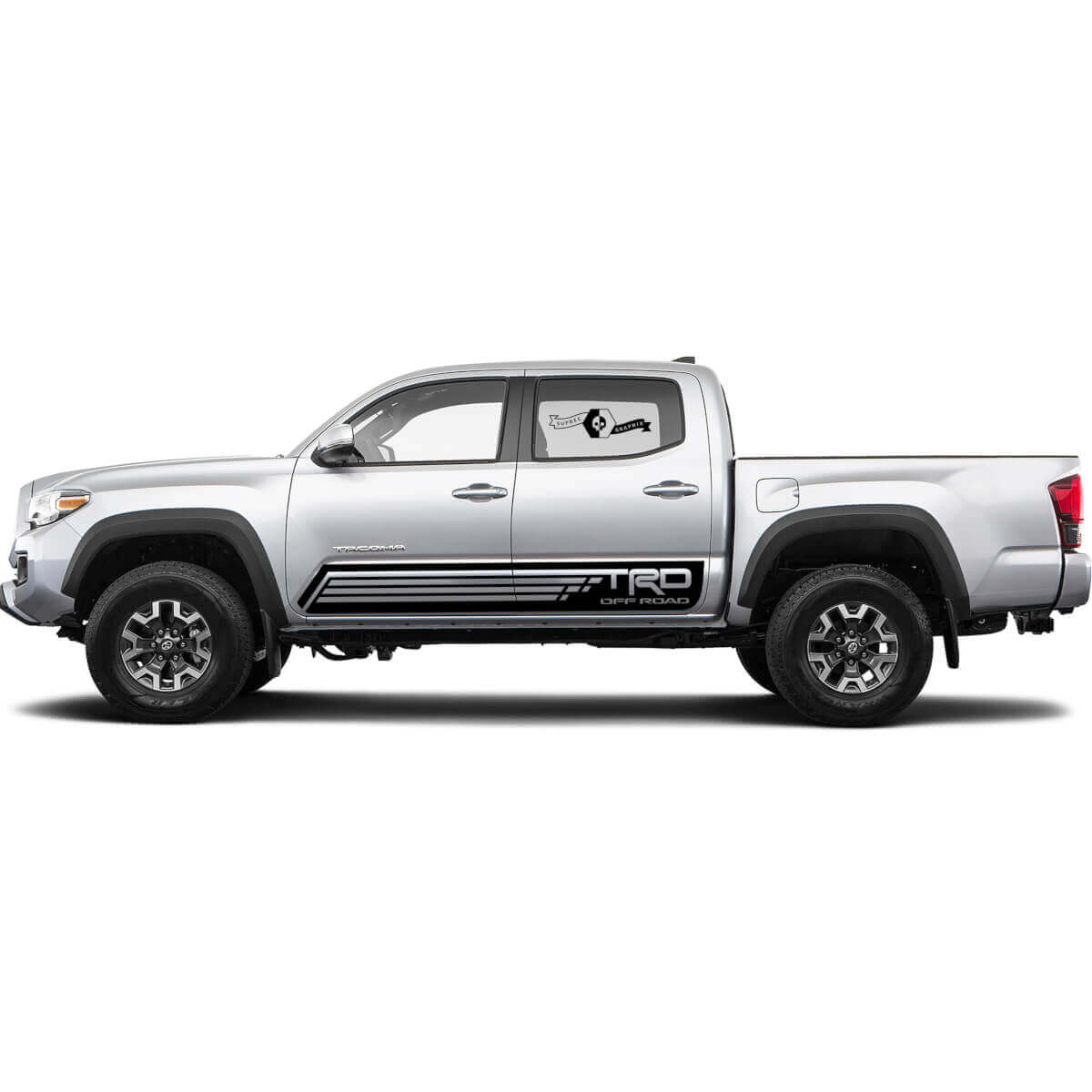 2 Decal sticker kit For Toyota Trd Slit Lines Tacoma Stripe Doors Rocker Panel Decal Sticker Graphic
