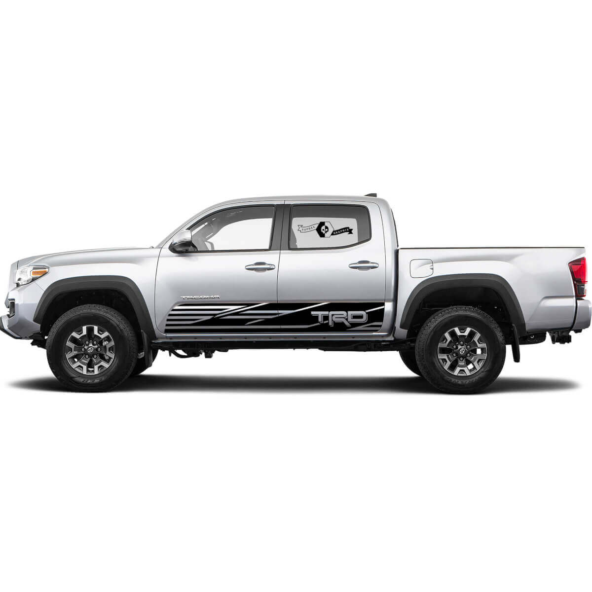 2 Decal sticker kit For Toyota Trd Modern Slit Lines Tacoma Stripe Doors Rocker Panel Decal Sticker Graphic
