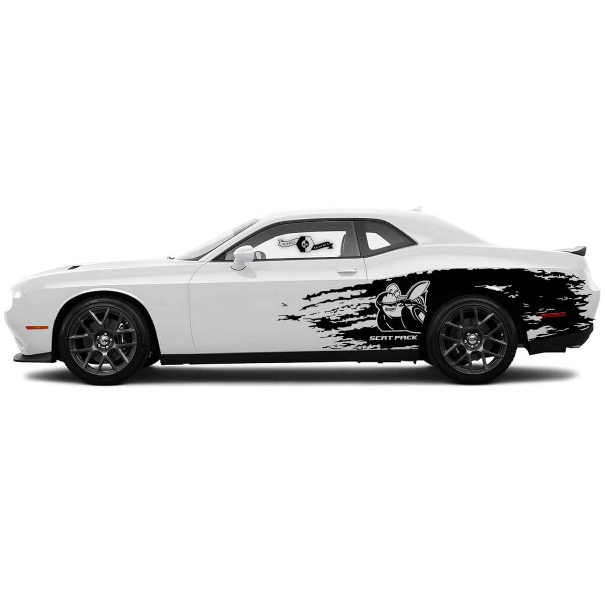 Pair Scat Pack decals for Dodge Challenger Splash Side Vinyl Decals Stickers
