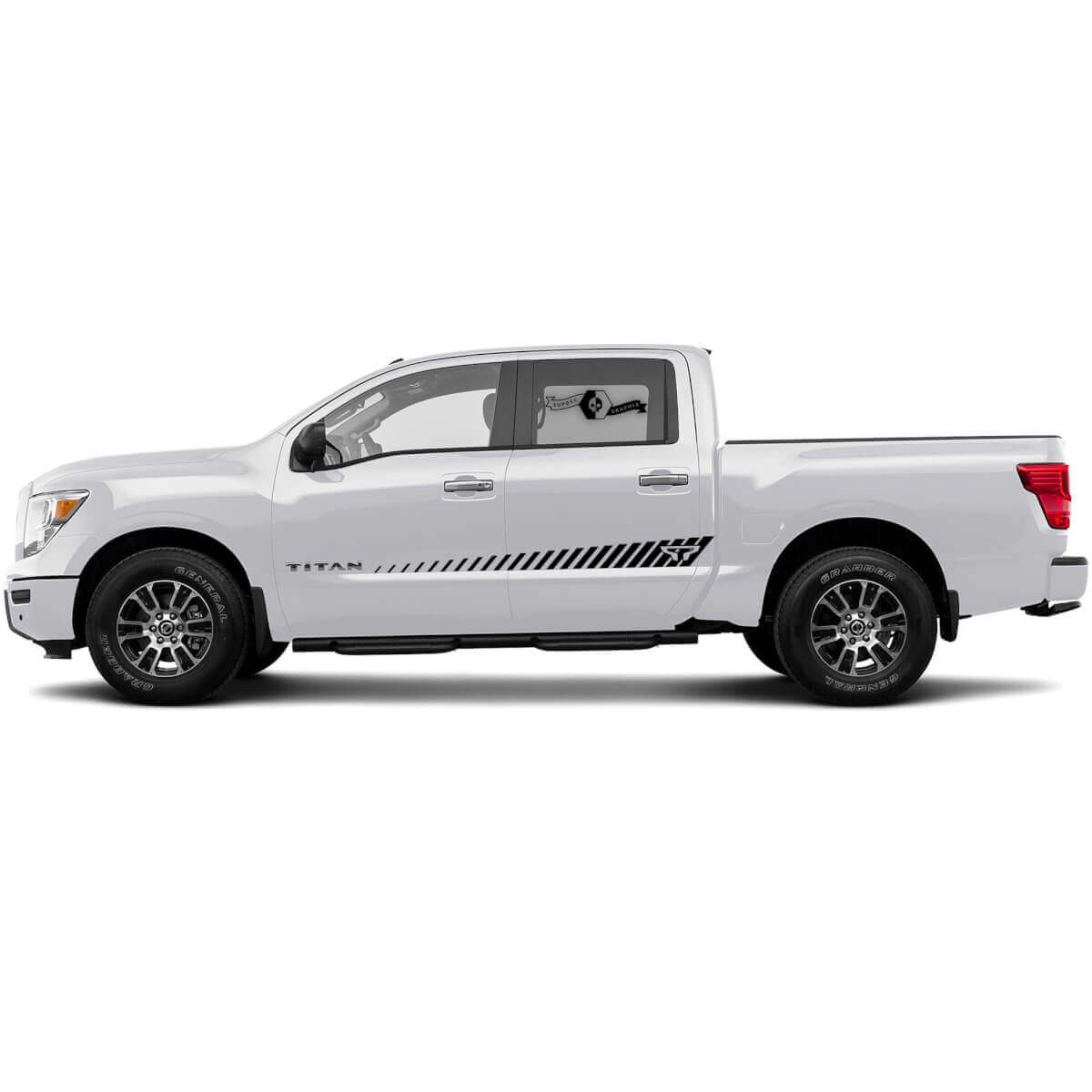 2 Cars Decal Graphic Sticker Side Stripe Kit For Nissan Titan Side doors Vinyl Stickers - new
