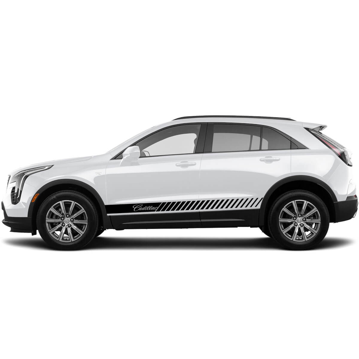 2 New Decal Rocker Panel Sticker Horizontal Lines  Stripe for Cadillac XT4 - now
