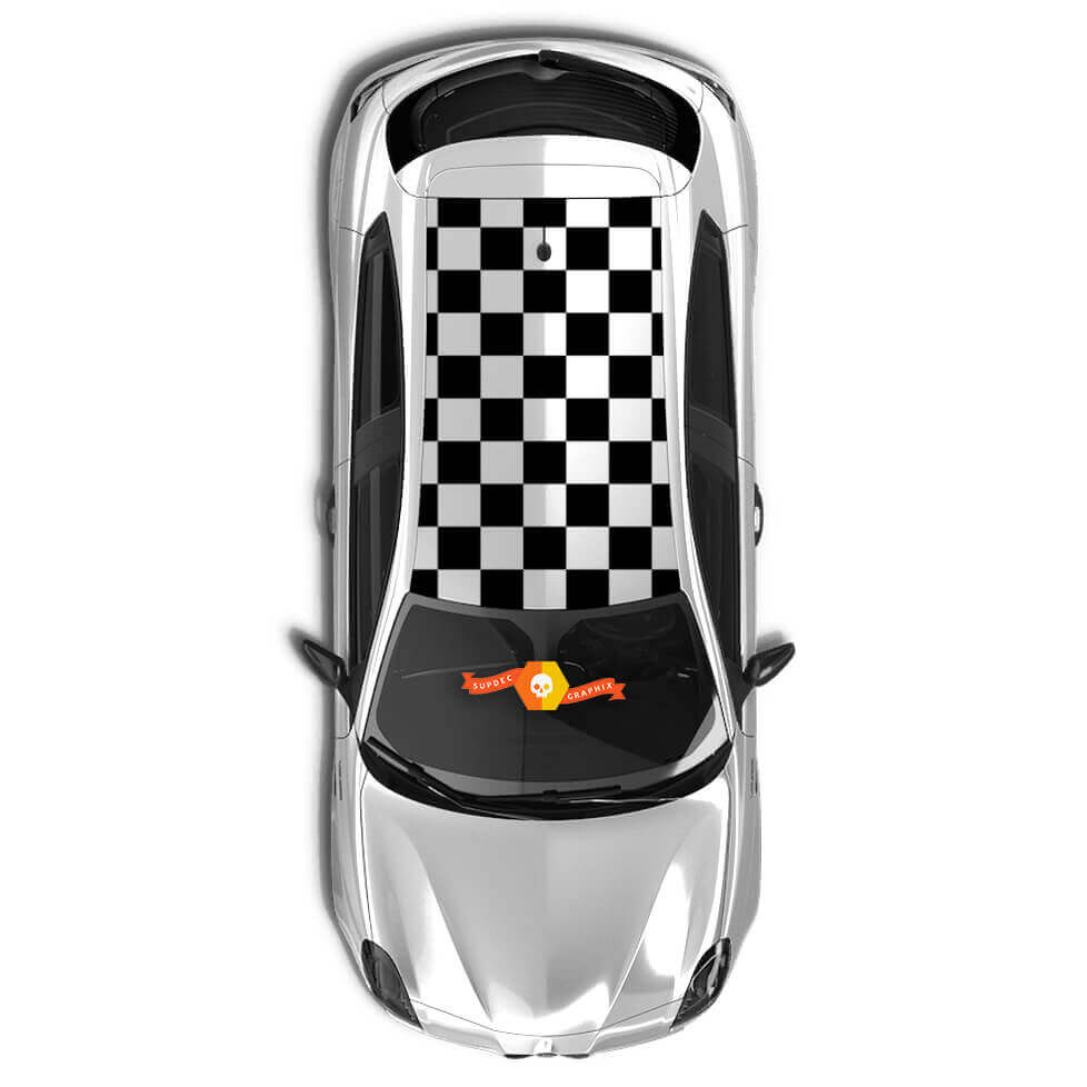 Vinyl Decals Stickers  Alfa Romeo Roof Sticker Graphic checkered flag Chess Board 2022
