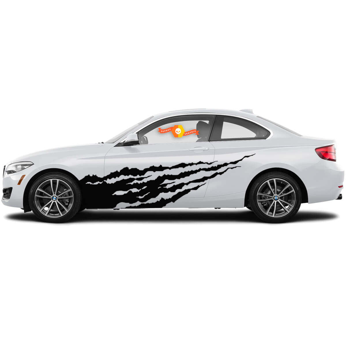 Pair Vinyl Decals Graphic Stickers side for BMW 1 Series 2015 jellyfish
