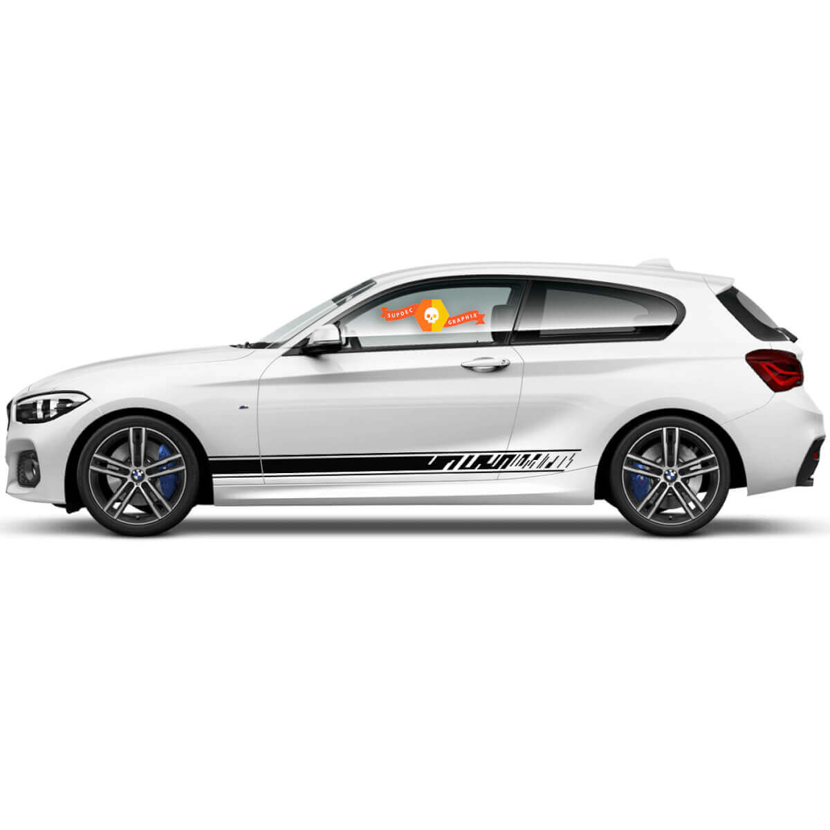 Pair Vinyl Decals Graphic Stickers side rocker panel bmw 1 series 2015 Disappearance
