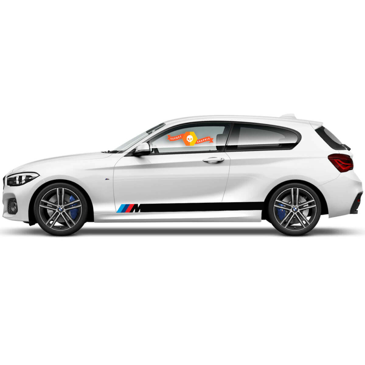 Pair Vinyl Decals Graphic Stickers side  bmw 1 series 2015 Rocker panel Racing stripes M 2022
