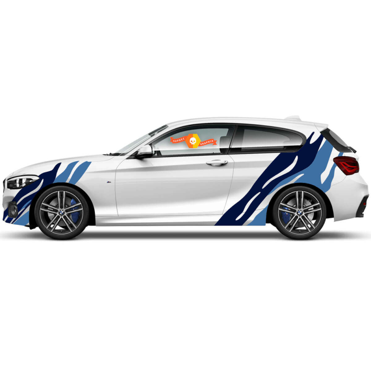 2 x Vinyl Decals Graphic Stickers side bmw 1 series 2015 sea style

