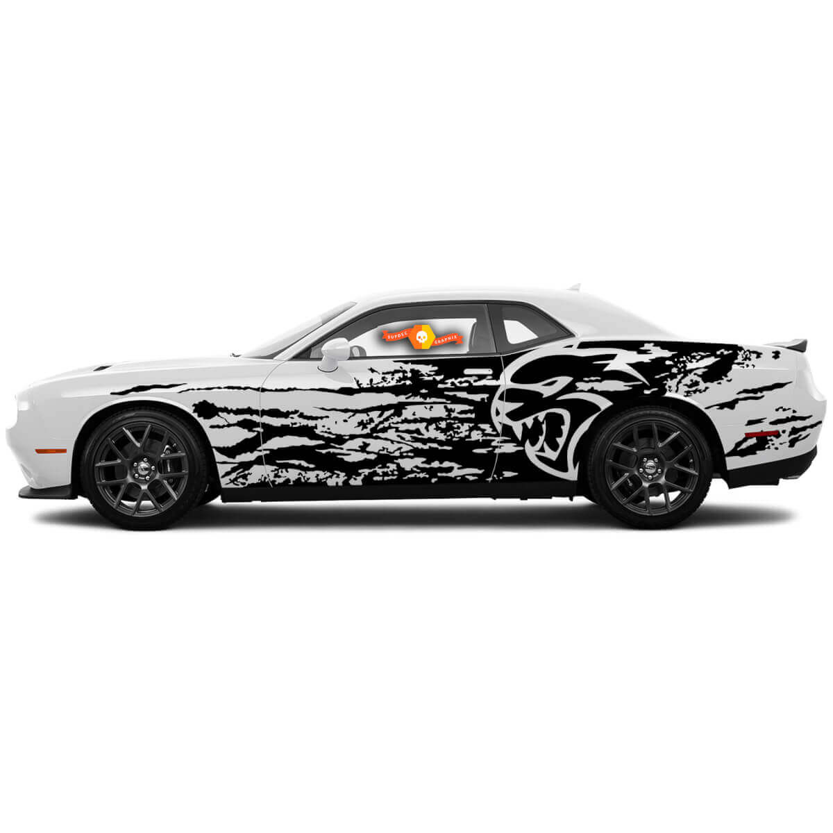 Splash Grunge Side Kit Vinyl Sticker Decal Graphic 2 for Dodge Challenger Charger