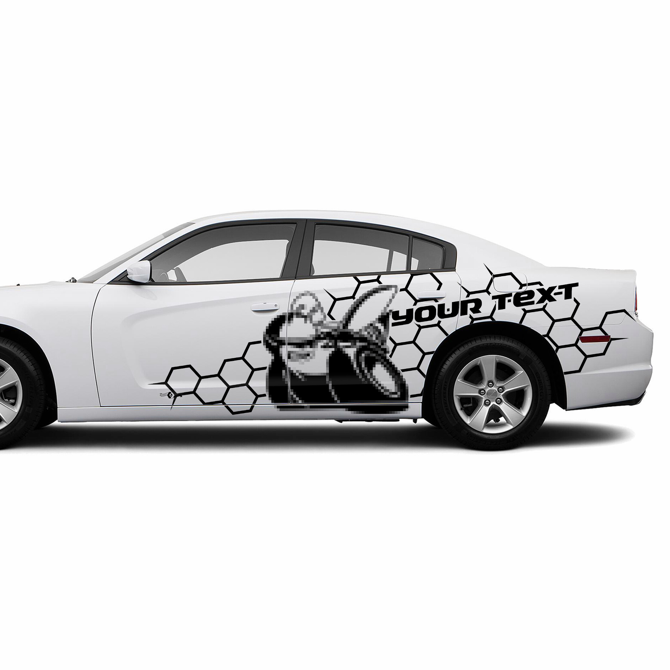 Custom Text Scat Pack Style Side Vinyl Decal Sticker for Dodge Challenger