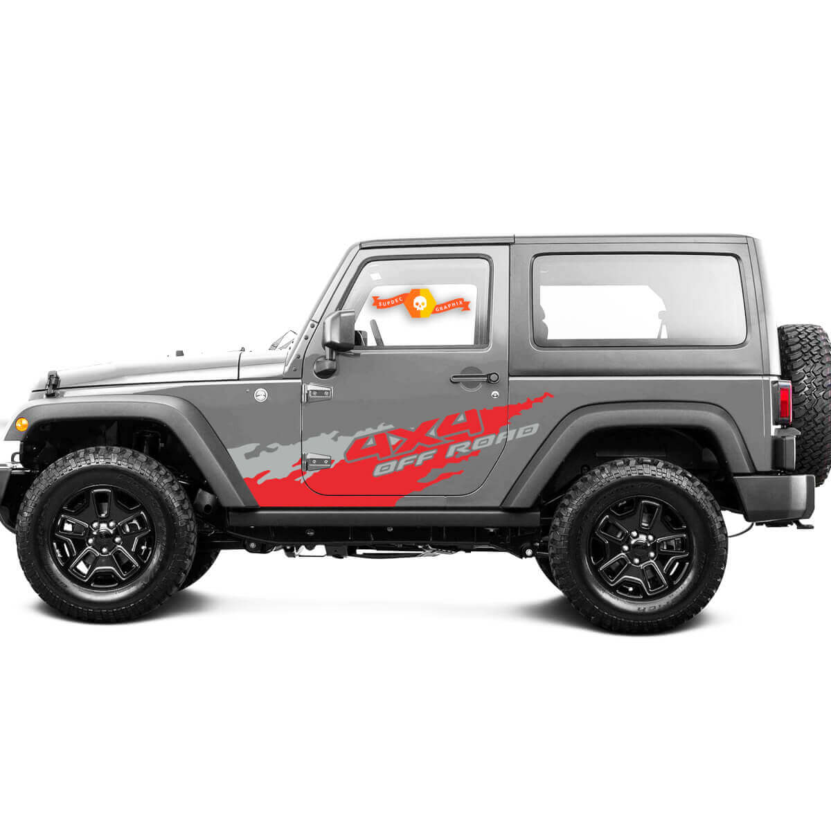 2 Colours New JEEP Decal Sticker mud splash 4x4 Off-road side door graphics Wrangler Door
