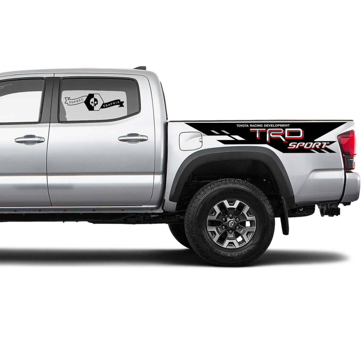 2 Tacoma 2 Colours Side Bed TRD Sport Vinyl Stickers Decal Kit for Tacoma Toyota Racing Development
