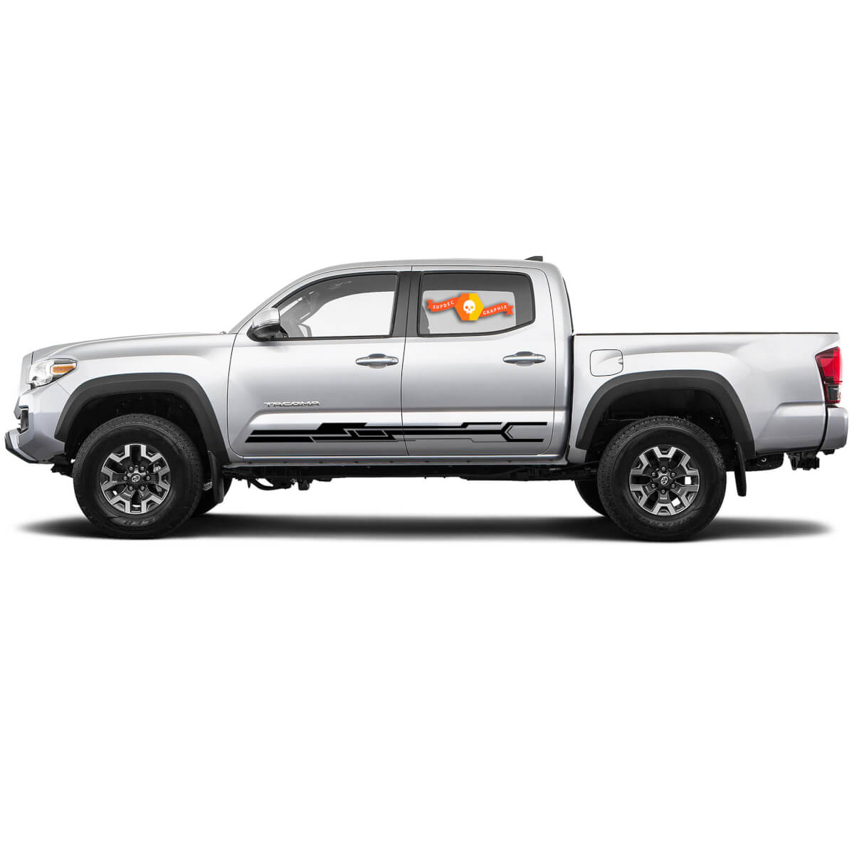 Techno Style Stripes Side Vinyl Decal Sticker for Toyota Tacoma 2015-2021
