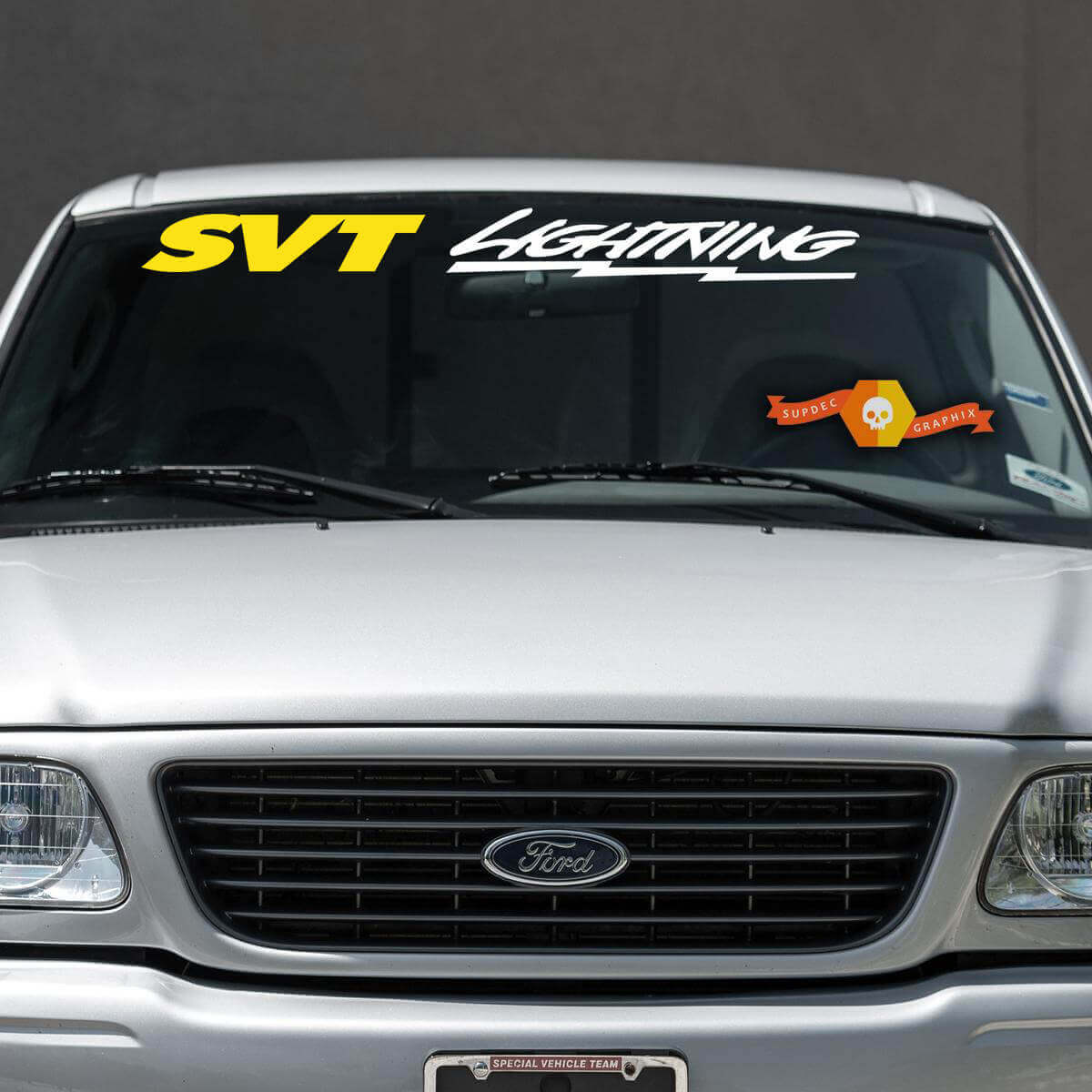 2 Colours  -  FORD - SVT LIGHTNING WINDSCREEN BANNER window topper Sticker Decal
