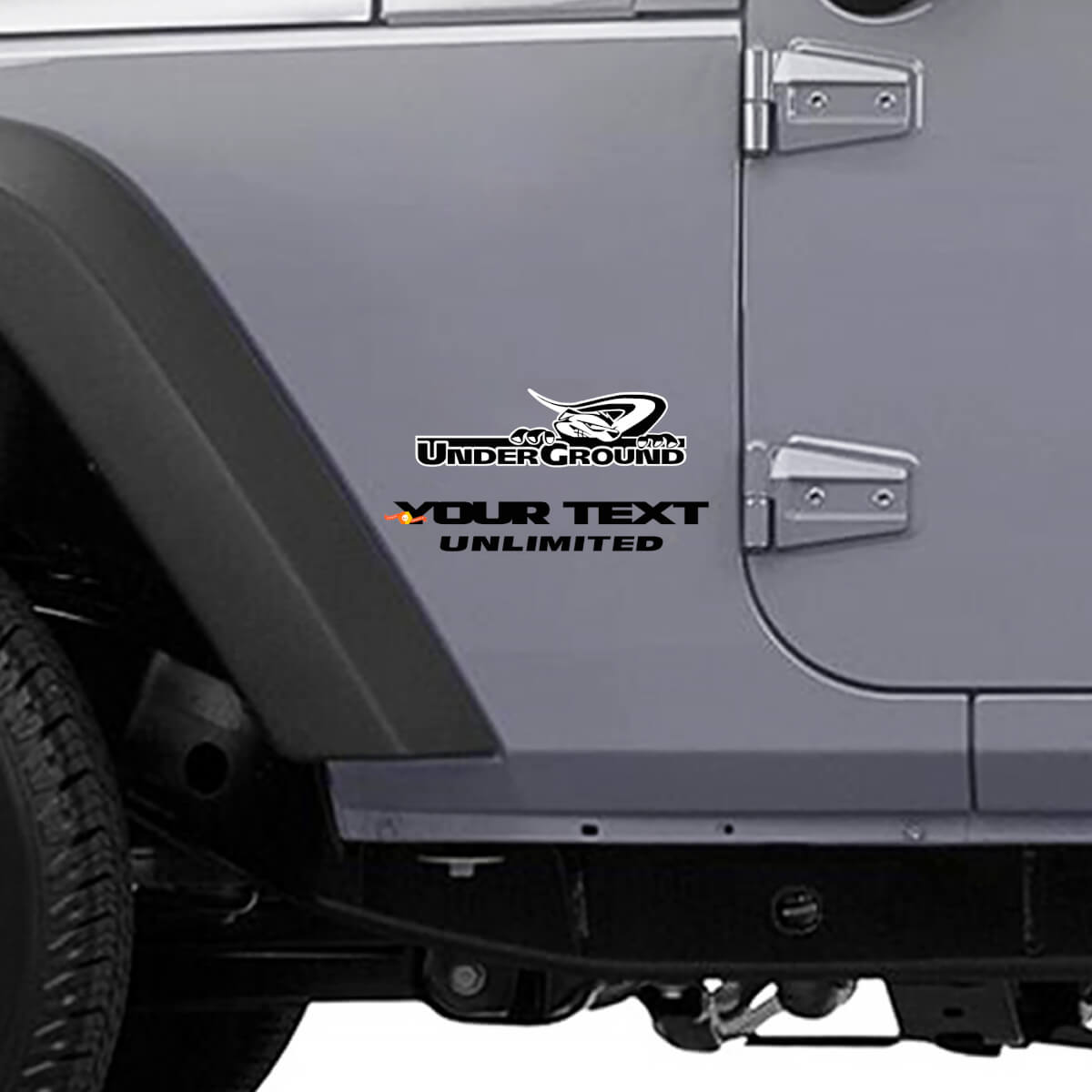 Underground Style Side Vinyl Decal Kit for Jeep Wrangler Unlimited