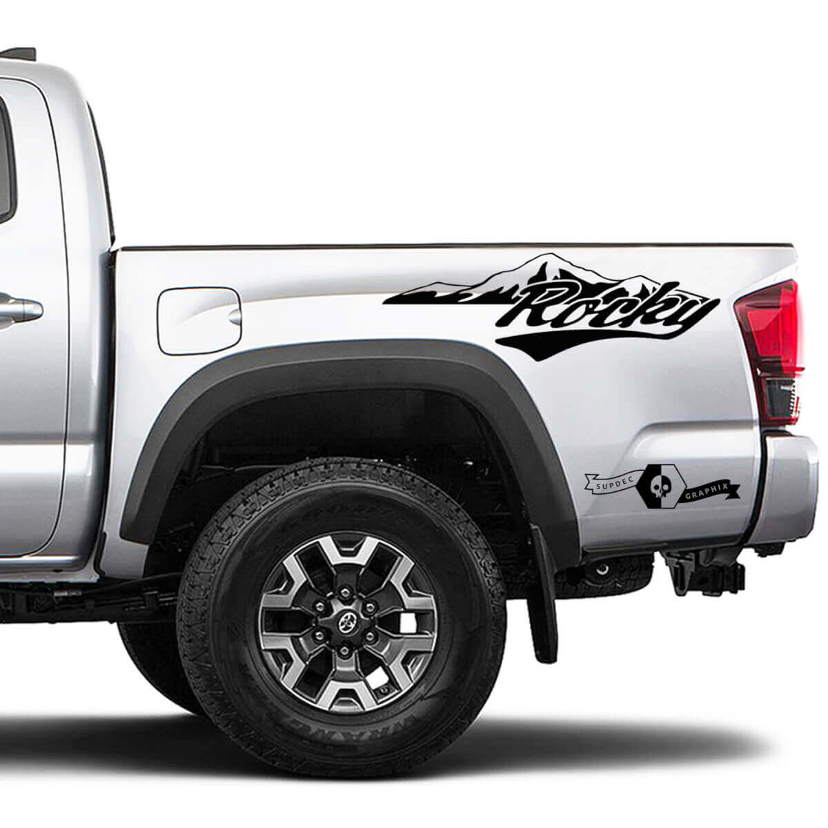 Pair Toyota Tacoma Side Bed Rocky Mountain Forest Vintage Decal Sticker Graphics
