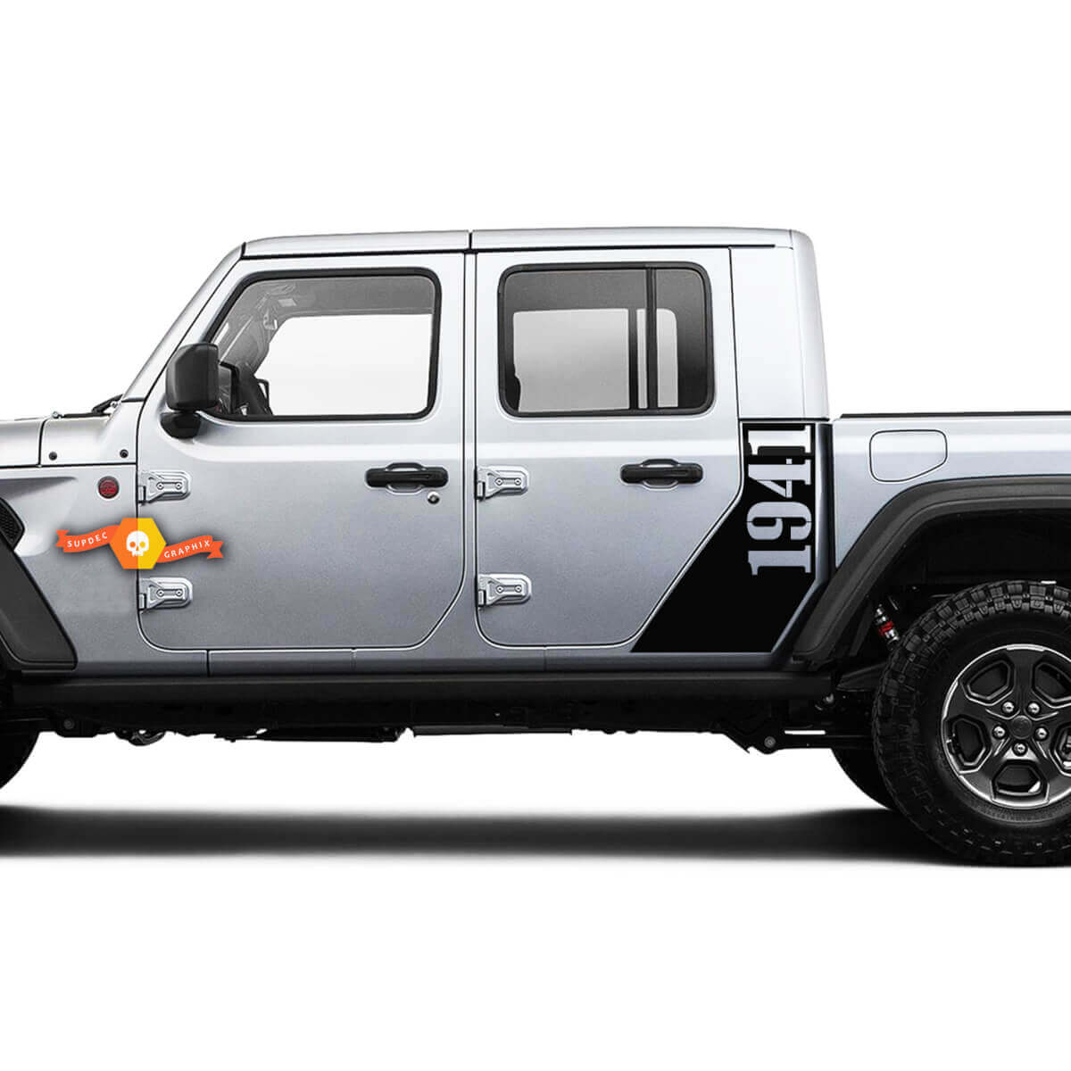 Jeep Gladiator Side 1941 World War Sticker Decal Factory Style B Body Vinyl Graphic Stripes Kit 2018-2021
