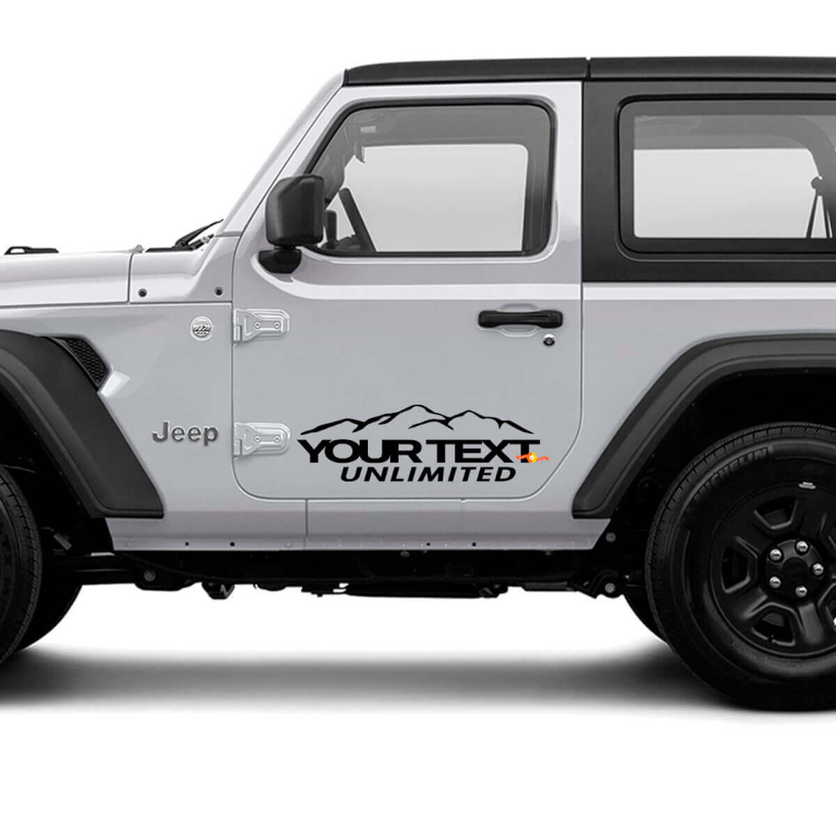 Custom Mountain Side Vinyl Decal Kit for Jeep Wrangler Unlimited