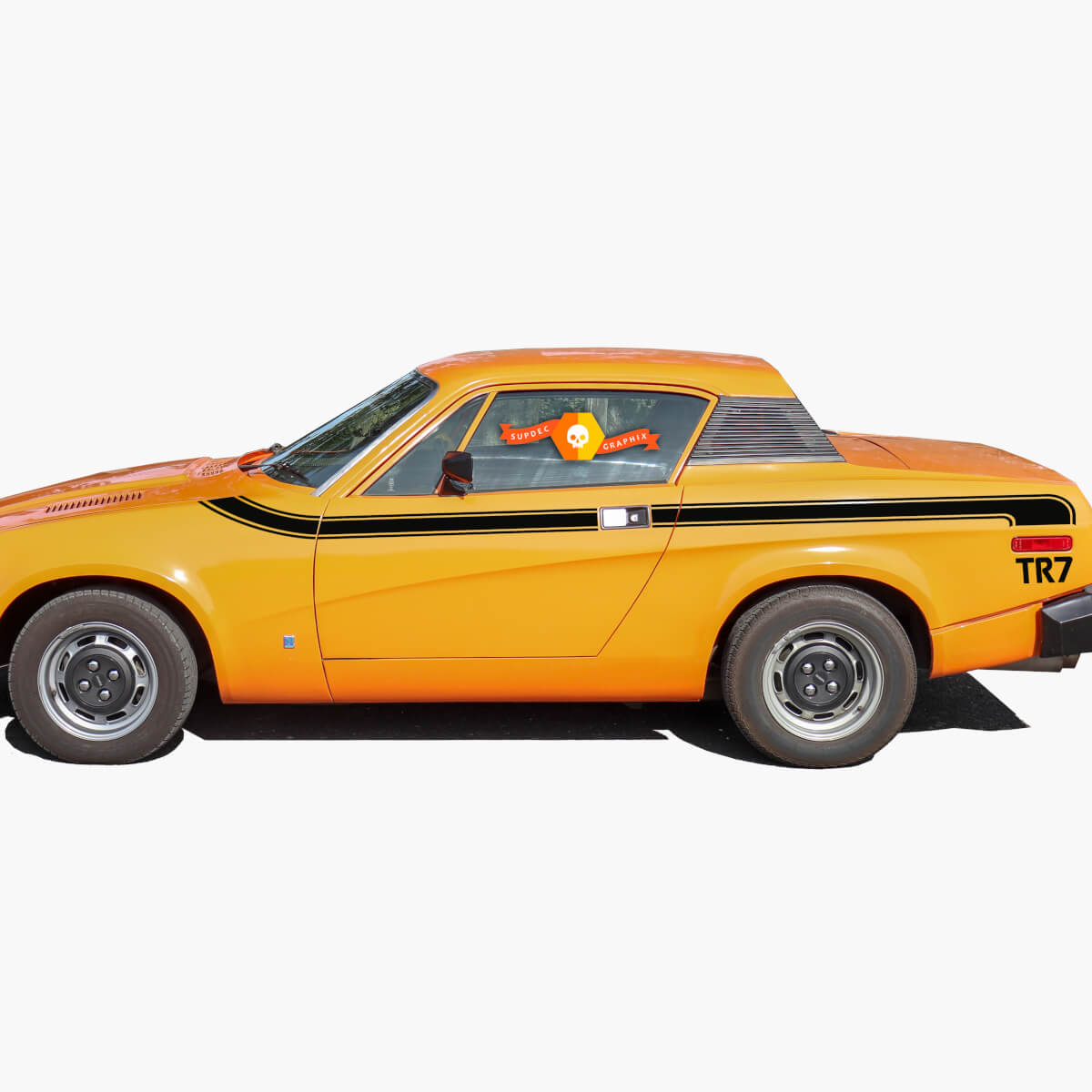Pair Triumph TR7 Stripes Remake of original style set of side stripes Stickers Decals
