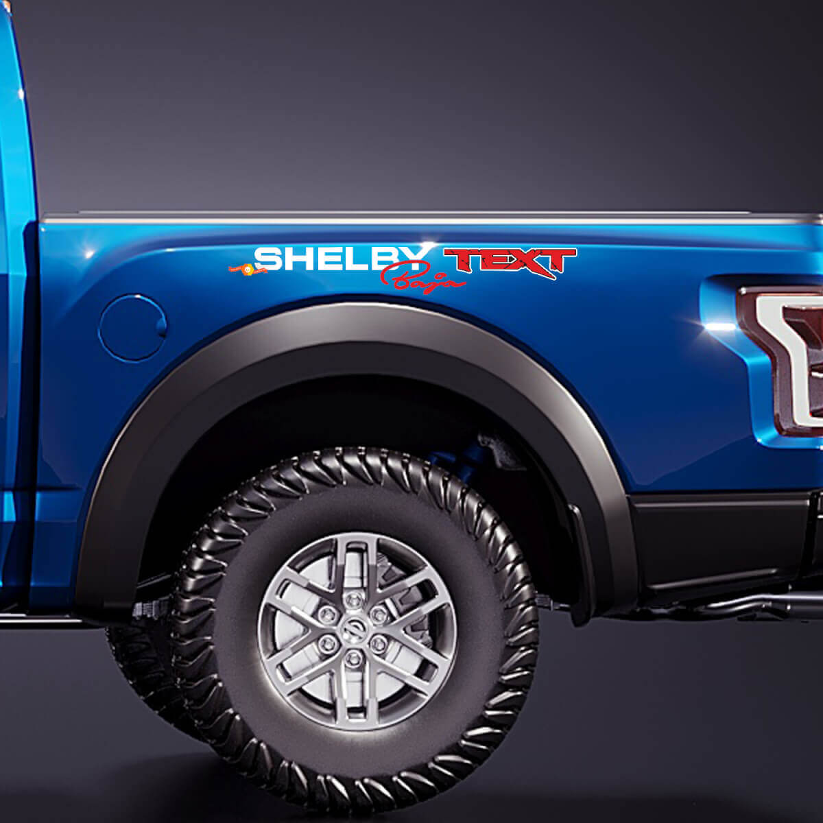 Pair Ford F-150 Raptor Shelby Baja Edition side bed rear fender graphics decal sticker
