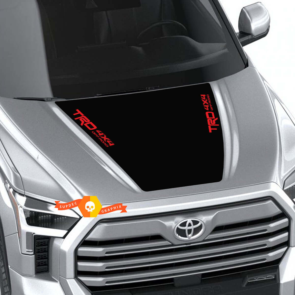 New Toyota Tundra 2022 Hood TRD SR5 Off Road Wrap Decal Sticker Graphics SupDec Design 2 colours
